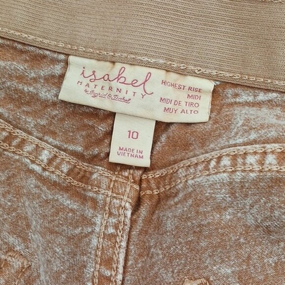 Isabel Maternity Shorts Womens Midi Stretch Side Panels 4 Inch Inseam - Picture 11 of 13